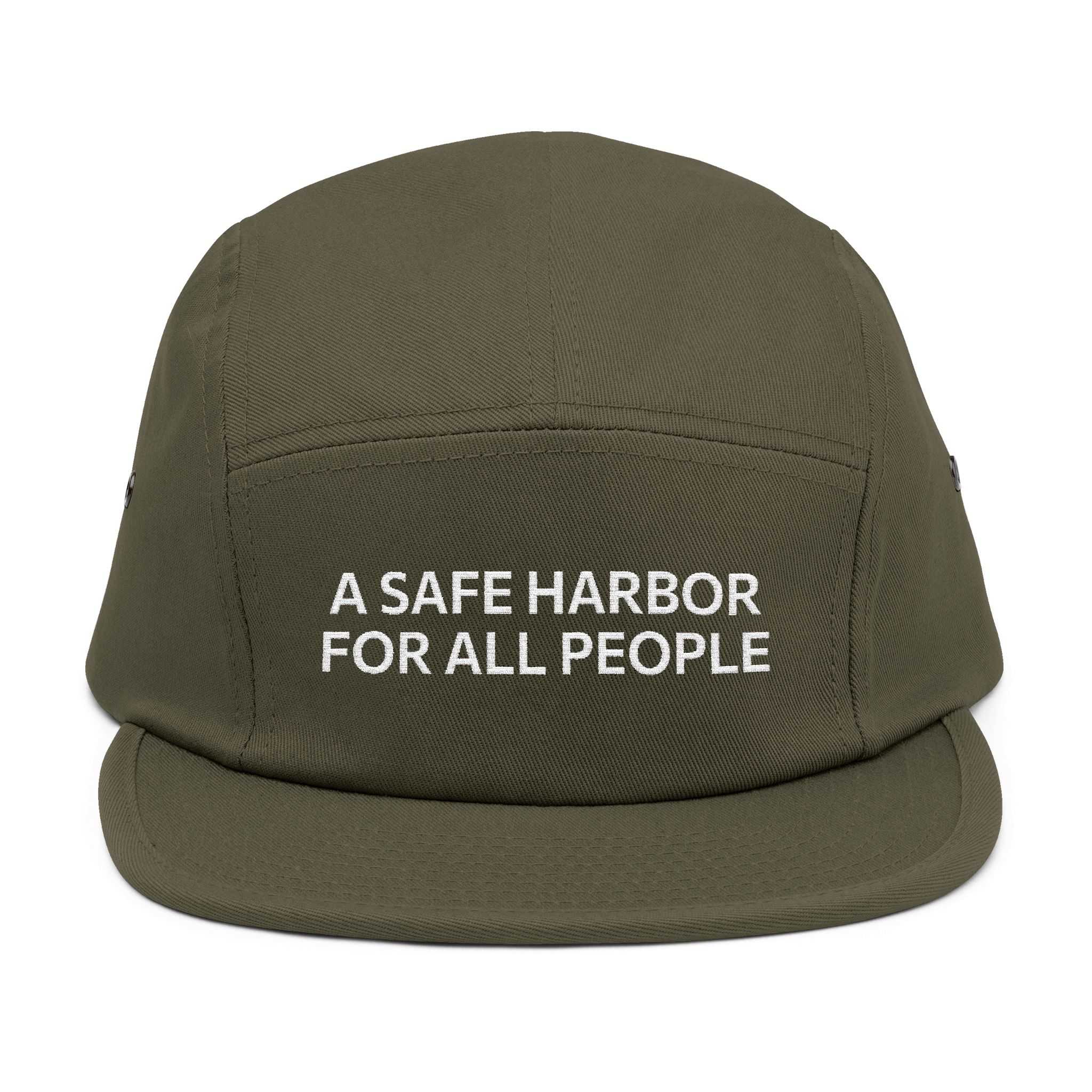 "A Safe Harbor for All People" — Embroidered 5-Panel Cap